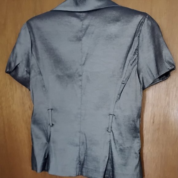 XSCAPE GREY SHORT SLEEVE JACKET/BLAZER, LIKE NEW - Picture 2 of 2